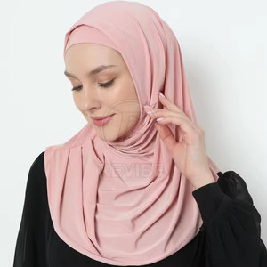 ฮิญาบแบบเรียบง่าย ดีไซน์สวยสง่า สวมใส่สบาย ระบายอากาศได้ดี ผลิตจากผ้าสแปนเด็กซ์ เหมาะสำหรับใช้ในชีวิตประจำวันสำหรับผู้หญิง - Product Image 4