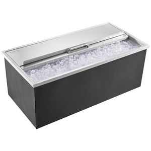 Contenitore per Ghiaccio Commerciale in Acciaio Inox da 40,9 qt, 36"L X 18"W X 14"H, Secchio per Ghiaccio da Cucina Esterna con Coperchio Scorrevole - Product Image 1