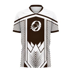 ชุดฟุตบอลสีน้ำตาลและสีขาวแบบกำหนดเอง ชุดกีฬาฟุตบอลแห้งเร็ว เสื้อแข่งและกางเกงขาสั้นสำหรับทีม Alibaba.com - Product Image 1