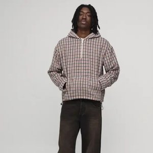 เสื้อสเวตเชิ้ตผู้ชายแบบสวมหัว คอซิป 1/4  ไซส์ใหญ่  ผ้าหนา  สำหรับฤดูหนาว  แบบเรียบ  ไม่มีลาย  สไตล์ลำลอง  ผลิตตามสั่ง - Product Image 3