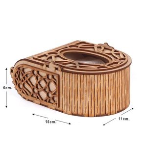 Modern Wooden Laser Cut Handmade Eco-Friendly <b>Tissue</b> & Napkin Holder Decor for Home Party <b>Wedding</b> - Product Image 4