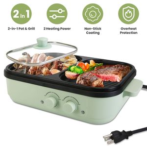 Pentola Elettrica e Griglia 2-in-1 con Doppio Controllo della Temperatura, Antiaderente in Alluminio Pressofuso con Protezione dal Surriscaldamento - Product Image 5