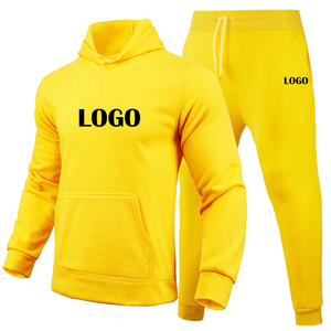 <b>White</b> Hooded Tracksuit Pullover <b>Jogger</b> Set Custom Logo Winter Streetwear Sweatshirt and Pants - Product Image 2