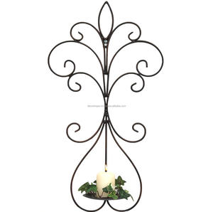 Bougeoir léger Bougeoir feuille pour Table à manger Salon Bougeoir en fer forgé Artisanat Salon Décor - Product Image 2