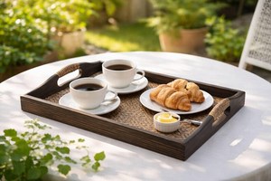 <b>Walnut</b> Wood Plate Japanese Tray Wooden Irregular Tea Plate Snack Dish Cake Breakfast <b>Coffee</b> Dessert Plate - Product Image 3
