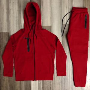 Ensemble de survêtement court en molleton imprimé respirant pour sports d'hiver, 100 % coton, deux pièces, coupe ajustée, pour homme - Product Image 3