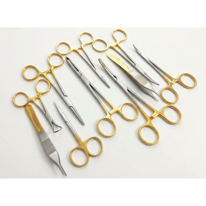 Juego de Instrumentos Quirúrgicos Básicos Chapados en Oro - Product Image 1