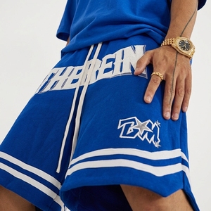 Wholesale Men's Basketball Shorts Mid Waist Quick Dry Breathable Elastic Polyester Cotton Embroidered Custom <b>Hip</b> Hop Athletic - Product Image 3