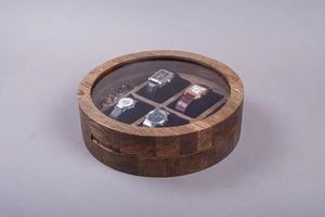 Personalized AHTE MANUEXPO Wood Watch <b>Box</b> Jewelry Organizer <b>Cufflink</b> Ring Holder Cushion Included Wooden Watch Case Watch Gift - Product Image 1