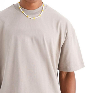 T-shirt Homme 100% Coton Écologique Anti-plis Col Rond Coutures Contrastantes Coupe Classique Personnalisable Manches Courtes Style Urbain - Product Image 4