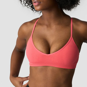 Ropa de Yoga para Mujer con Espalda en Y, Ligera, Diseño Sólido, Ajuste Ceñido, Spandex y Nailon de Alta Calidad, Cuello en V, Sujetador Acolchado, Secado Rápido, Corte Ajustado - Product Image 1