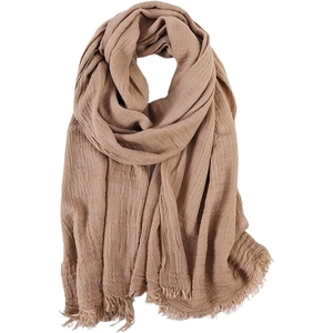 Linen Scarf Designer Linen Cotton Scarf Women Solid Color Hijab Scarves Shawls Plain Big Pashmina <b>Wrap</b> <b>Head</b> Hair - Product Image 1