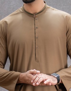<b>Men</b> Juba Lightweight Muslim Robe Traditional Islamic Clothing Comfortable Long Sleeve Loose Fit Breathable Fabric - Product Image 5