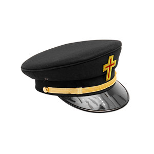 หมวกทหารพรานอัศวินเมสันคุณภาพสูง ประดับตราทองคำทำมือ - Product Image 1