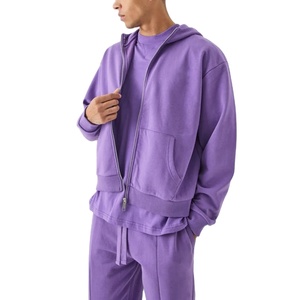 Pakistan Factory's Best Price Men's Winter <b>Zip</b> Fleece Tracksuit Premium Quality New Lightweight Polyester/Cotton <b>Hooded</b> - Product Image 4