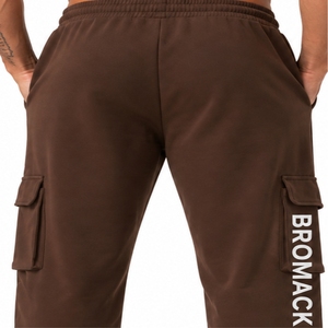 Pantalones casuales estilo cargo para hombre, corte relajado, cintura elástica con cordón ajustable, estilo cómodo de longitud completa. - Product Image 6