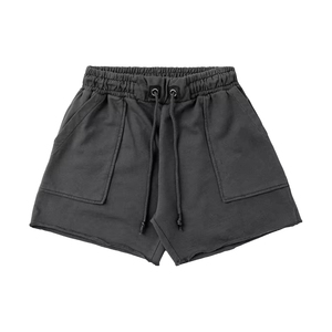 Pantalones Cortos Deportivos de Color Naranja Sólido para Hombre, con Cordón y Bolsillos, Pantalones Cortos de Punto Casuales, Estilo de Cintura Media - Product Image 4