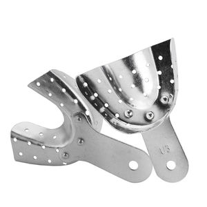 Plateaux d'empreinte dentaire manuels complets pour la bouche, fabriqués au Pakistan, thermoformables, type supérieur et inférieur, en acrylique, certifiés CE, les meilleurs pour la dentisterie - Product Image 3
