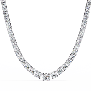 14K <b>Gold</b> Lab Grown Diamond <b>Tennis</b> Chain Round Brilliant <b>Necklace</b> Fine Jewelry Lab Grown Diamond <b>Tennis</b> Chain <b>Gold</b> <b>Necklace</b> Gift - Product Image 3