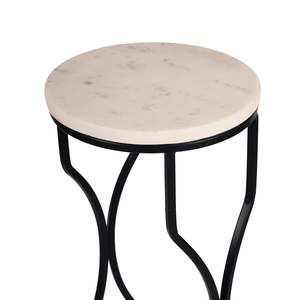 Durable Traditional <b>Square</b> Metal Marble Eco-Friendly Furniture Side <b>Table</b> for Indoor Multi Use Living Areas Offices Lounges - Product Image 3