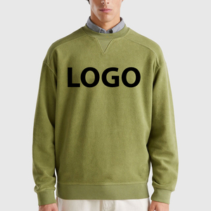 Sweat-shirt pour homme de haute qualité, nouveau style, logo personnalisé, toucher doux, prix de gros, couleur unie, col rond, manches courtes - Product Image 3
