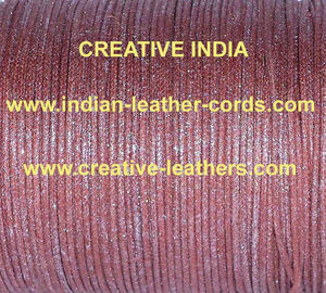 Cordes tressées en coton cireux de couleurs métalliques pour lacets - Product Image 3