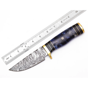 Couteau de chasse et de camping en acier Damas, lame fixe, pointe tombante, manche ergonomique en bois, qualité industrielle LEGACY BLADES - Product Image 5