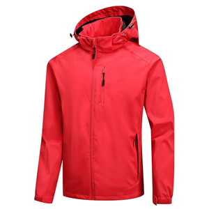 เสื้อแจ็คเก็ตกันฝนผู้ชายแบบมีฮู้ด ขายดี กันน้ำ เนื้อผ้านุ่ม ซิปยาวเต็มตัว มีกระเป๋าด้านหน้าด้านล่าง - Product Image 4