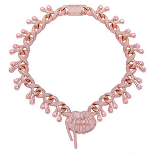 Best Selling Custom Length <b>Iced</b> <b>Out</b> Diamond <b>Chain</b> Necklace with Premium Finish for Streetwear Fashion Events and Celebrity Style - Product Image 6
