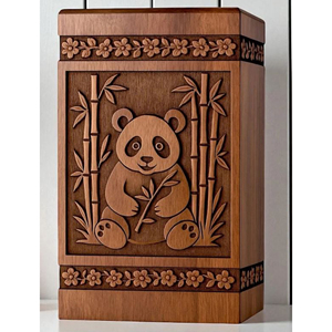 Wooden Urn for Ashes with Engraved Message Handmade Wooden Urn for Adult Memorial by AYAANS - Product Image 4