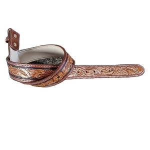 Ceinture occidentale de créateur en cuir de vache véritable 100% de qualité supérieure avec 2 tons et conception usinée à la main Top fournisseur de fabricant indien - Product Image 1