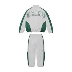 High Quality Custom Men's Nylon Windbreaker Tracksuit Oversized Baggy Zipper Winter Jogging <b>Set</b> - Product Image 2