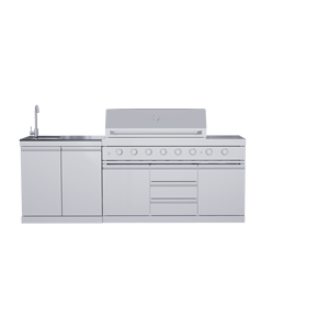 Griglia BBQ da Esterno a 8 Bruciatori in Acciaio Inox 304 per Alimenti, Accensione Elettronica con Ruote Universali, Grande per Uso Esterno - Product Image 4