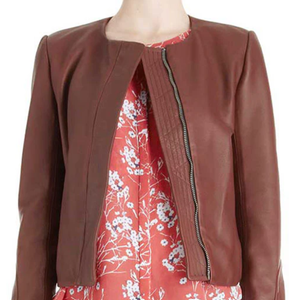 Chaqueta de Cuero para Mujer, Nueva Moda, Resistente al Viento, Chaqueta de Cuero para Hombre y Mujer, Estilos Personalizados, Chaqueta de Cuero Charlotte Burnt Multiple 2006 - Product Image 3