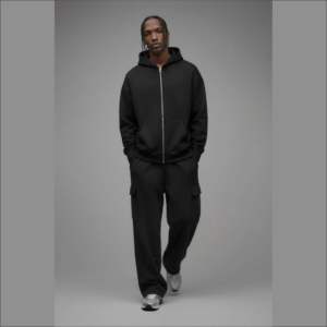 Conjunto Deportivo Personalizado de Alta Calidad para Hombre, en Todos los Colores, Sudadera con Capucha y Cierre, Pantalones Deportivos, Conjunto de 2 Piezas - Product Image 3