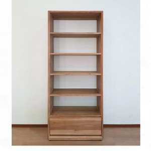 Indonesia <b>Solid</b> <b>Wood</b> Furniture Factory Jepara Modern Untreated Teak Wooden Bookshelf Luxury Living Room Multi-Tier <b>Bookcase</b> - Product Image 1