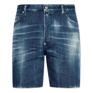 Shorts en jean droits pour hommes, taille haute, 100 % coton, respirants, brodés, style streetwear, décontractés, été, haute qualité, prix de gros - Product Image 1
