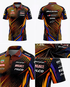 Créez votre propre polo de course automobile, broderie par sublimation, léger, grandes tailles, maillot pour équipe de mécaniciens et personnel. - Product Image 3