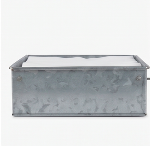 Porta Servilletas de Hojalata Galvanizada de Primera Calidad con Asa de Madera, Perfecto para Decoración de Mesa Elegante y Comedor Sofisticado - Product Image 3