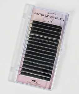 NBT Matte Finish Black Synthetic Hair Eyelash Extensions B Curl 0.03-0.20mm Thickness 4-22mm Length Natural Long Soft Custom - Product Image 5