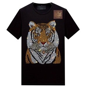 T-shirts décontractés à manches courtes pour hommes, en toile unie avec strass, respirants, qualité supérieure, vente à prix réduit, fabriqués au Pakistan - Product Image 1