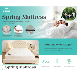 Colchón de Muelles Ensacados Egonor BC Plus con Tejido Transpirable para Hoteles y Dormitorios al por Mayor - Product Image 4