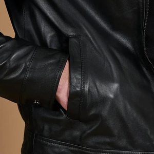 Chaqueta de cuero negra para hombre, estilo blazer vintage, para hombre y mujer - Product Image 3