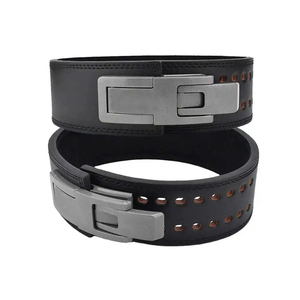 Cinturón de Cuero Ajustable para Levantamiento de Pesas con Hebilla y Soporte Lumbar para Hombre - Product Image 5