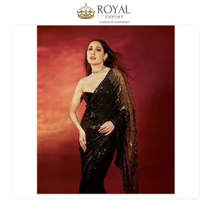 คอลเลกชันพิเศษของผ้าซารีจอร์เจตต์คุณภาพสูง ดีไซน์สวยงาม พร้อมงานปัก สำหรับงานปาร์ตี้และงานแต่งงาน - Product Image 2