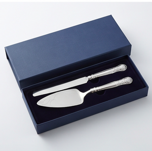 Ensemble de spatule et couteau à gâteau en acier inoxydable argenté, 2 pièces, manche gravé vintage, outils à gâteau pour fêtes - Product Image 6