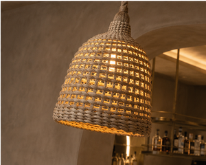 Lámpara Colgante de Ratán Tejido Natural Moderno KOTTRAVAI, Forma de Campana, Iluminación Ambiental Cálida para Cafetería, Restaurante, Sala de Estar - Product Image 3