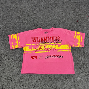 Camiseta Oversize Personalizada con Lavado Ácido para Hombre, Estampado Gráfico Vintage, Algodón, Estilo Urbano, Estampado Puff, Tejido Pesado, Fabricante OEM - Product Image 6