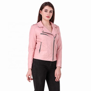 <b>Women's</b> PU <b>Leather</b> <b>Bomber</b> <b>Jacket</b> Slim Fit Stand Collar Fashion Zipper Closure Woven Autumn Winter Outerwear - Product Image 4