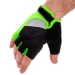 High Quality Breathable Half Finger Cycling Gloves Non-Slip Safety Grip Leather/Neoprene Material <b>Hook</b> Loop Closure for Outdoor - Product Image 3